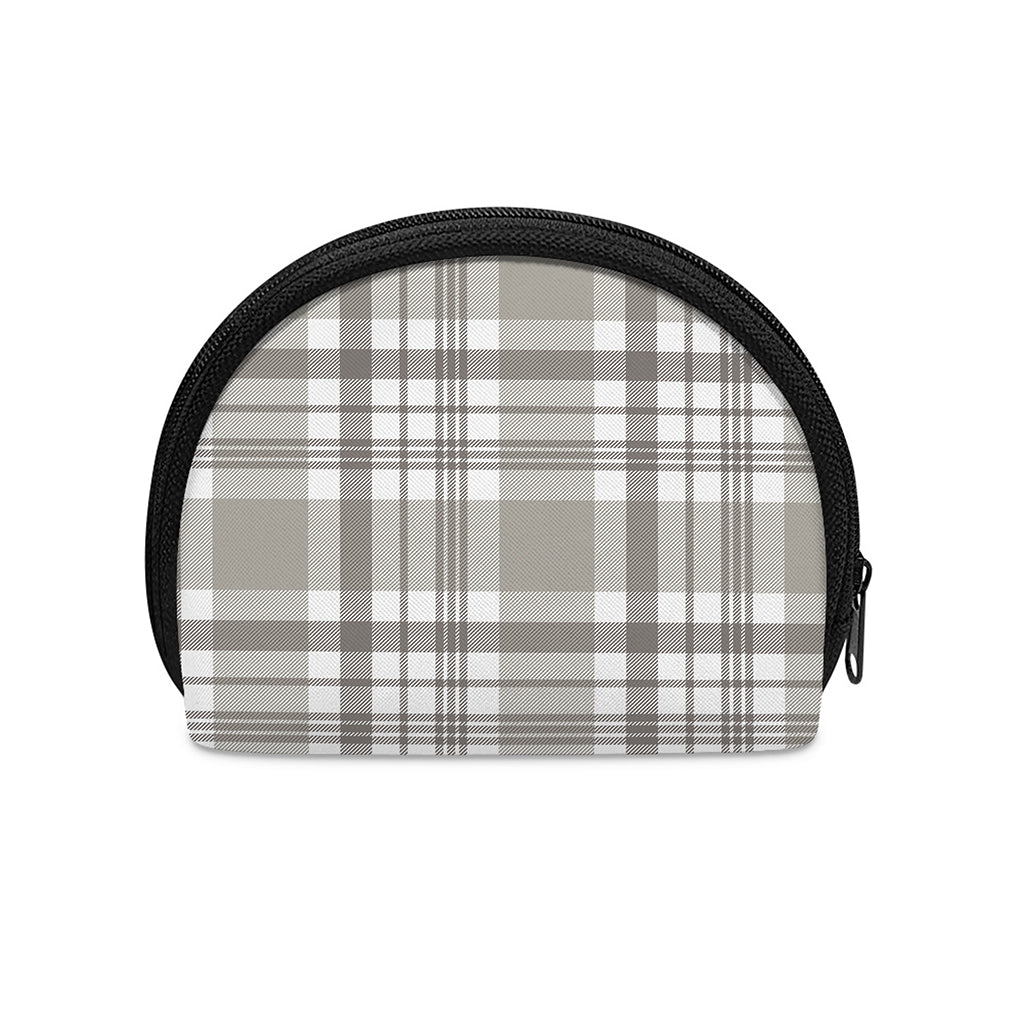 Grey And White Border Tartan Print Coin Purse