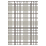 Grey And White Border Tartan Print Curtain