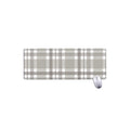Grey And White Border Tartan Print Extended Mouse Pad