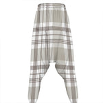 Grey And White Border Tartan Print Hammer Pants