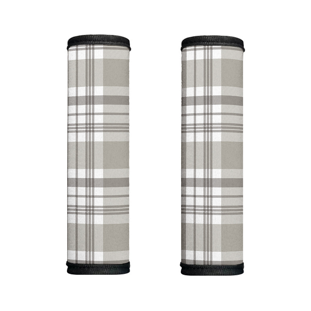Grey And White Border Tartan Print Handle Covers