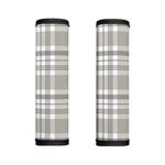 Grey And White Border Tartan Print Handle Covers