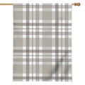 Grey And White Border Tartan Print House Flag