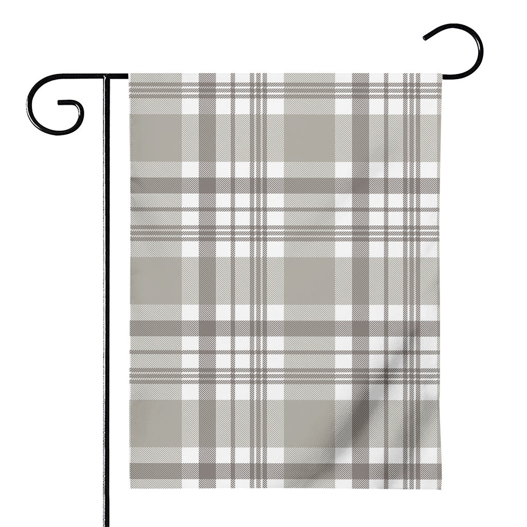 Grey And White Border Tartan Print House Flag