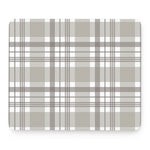 Grey And White Border Tartan Print Mouse Pad