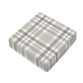 Grey And White Border Tartan Print Outdoor Seat Cushion Cover