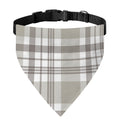Grey And White Border Tartan Print Over The Collar Dog Bandana