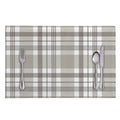 Grey And White Border Tartan Print Placemat