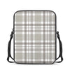 Grey And White Border Tartan Print Rectangular Crossbody Bag