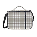 Grey And White Border Tartan Print Shoulder Strap Bible Bag