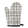 Grey And White Border Tartan Print Single Oven Mitt