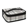 Grey And White Border Tartan Print Small Lunch Bag