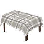 Grey And White Border Tartan Print Tablecloth