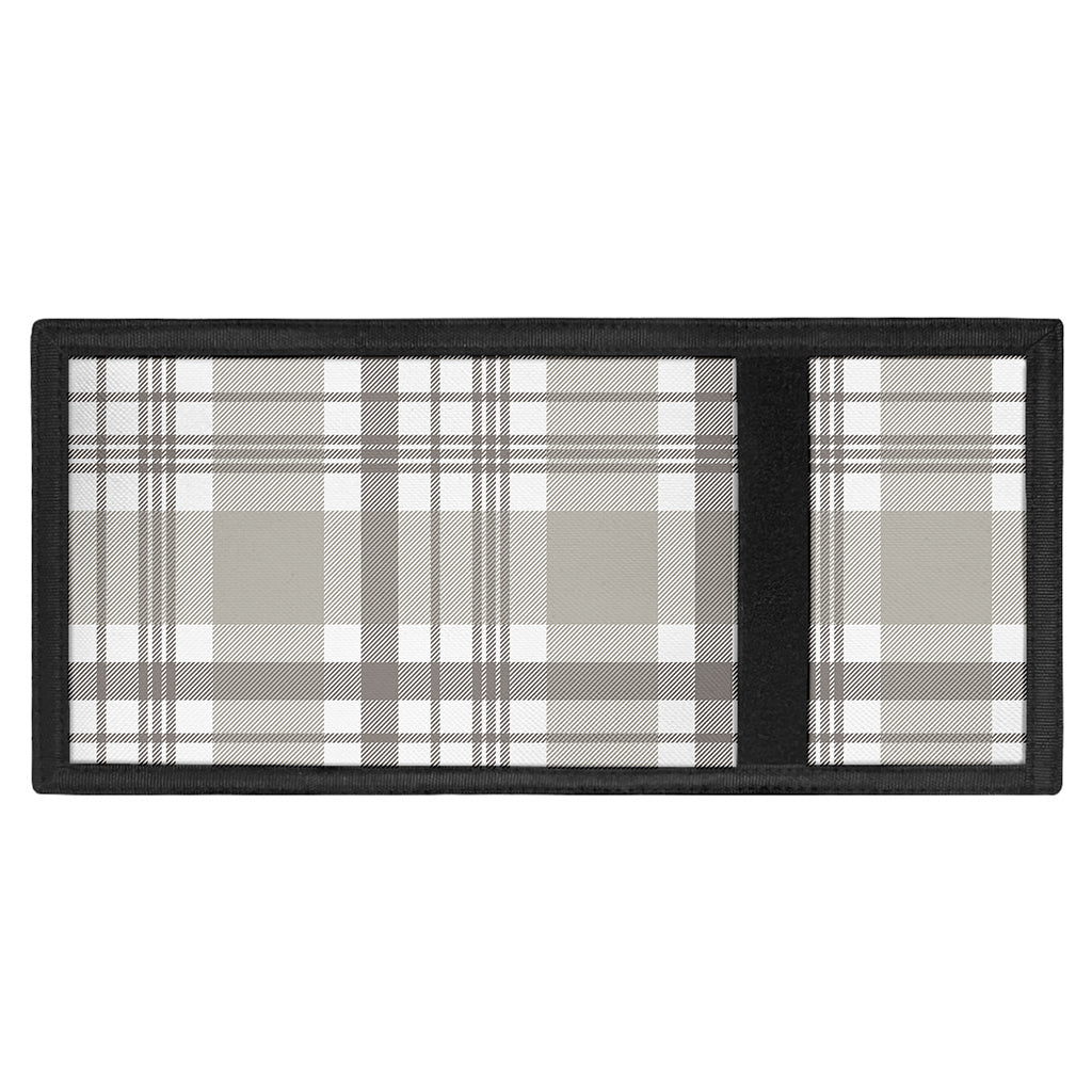 Grey And White Border Tartan Print Trifold Wallet