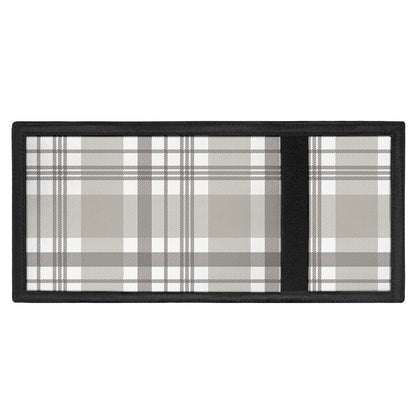 Grey And White Border Tartan Print Trifold Wallet