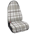 Grey And White Border Tartan Print Waterproof Car Seat Cover