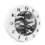 Grey And White Camouflage Print Alarm Clock