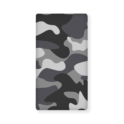 Grey And White Camouflage Print Baby Crib Sheet