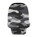 Grey And White Camouflage Print Baby Seat Cover