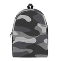 Grey And White Camouflage Print School Backpack