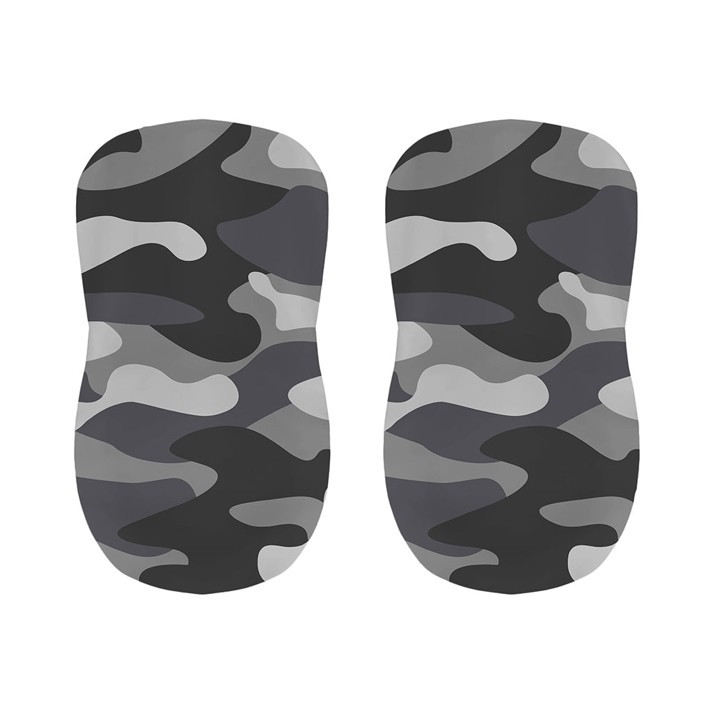 Grey And White Camouflage Print Bar Stool Covers