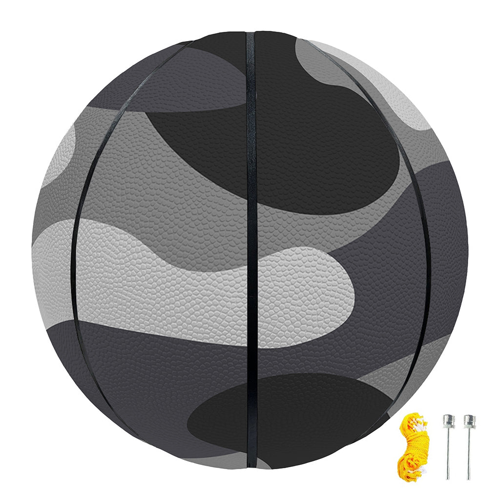Grey And White Camouflage Print Basketball