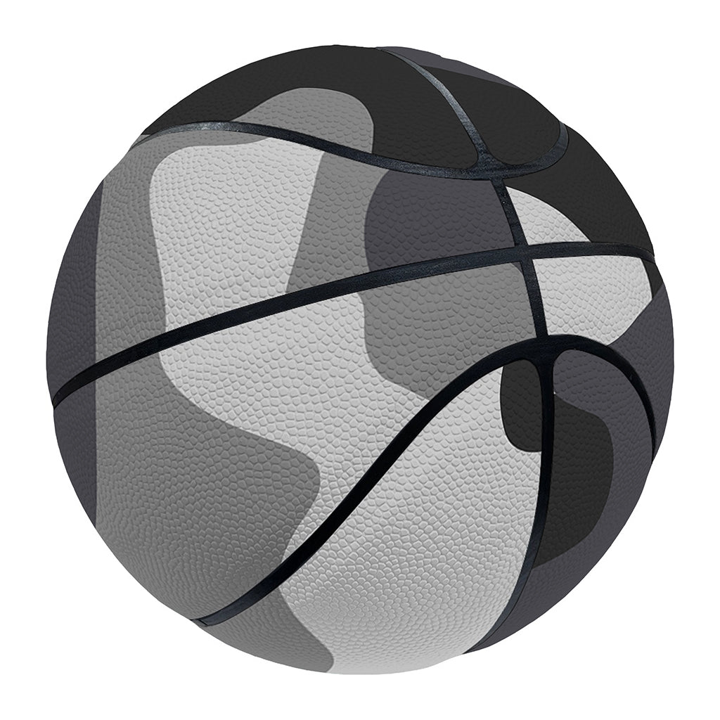 Grey And White Camouflage Print Basketball