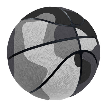 Grey And White Camouflage Print Basketball