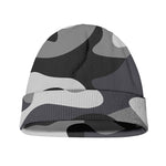 Grey And White Camouflage Print Beanie