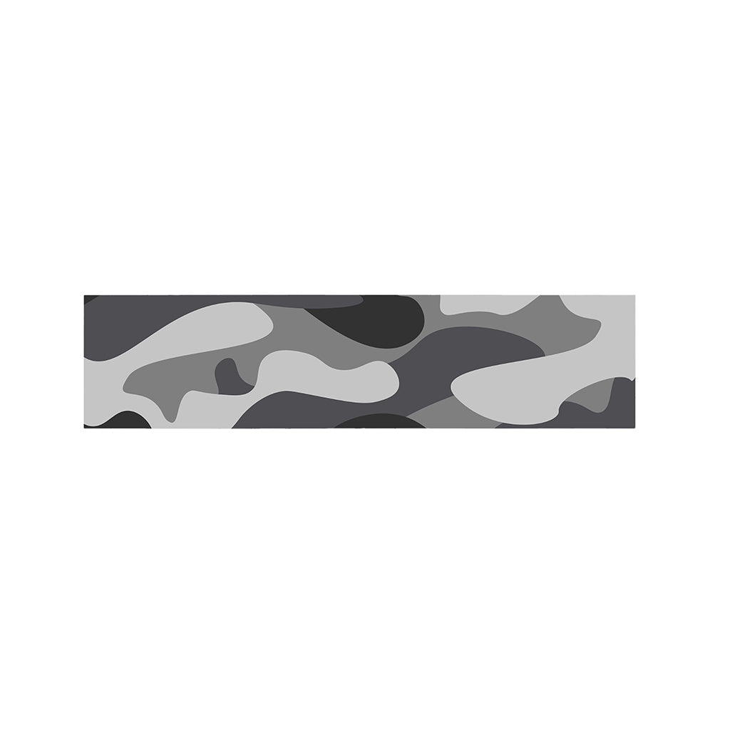 Grey And White Camouflage Print Bed Runner