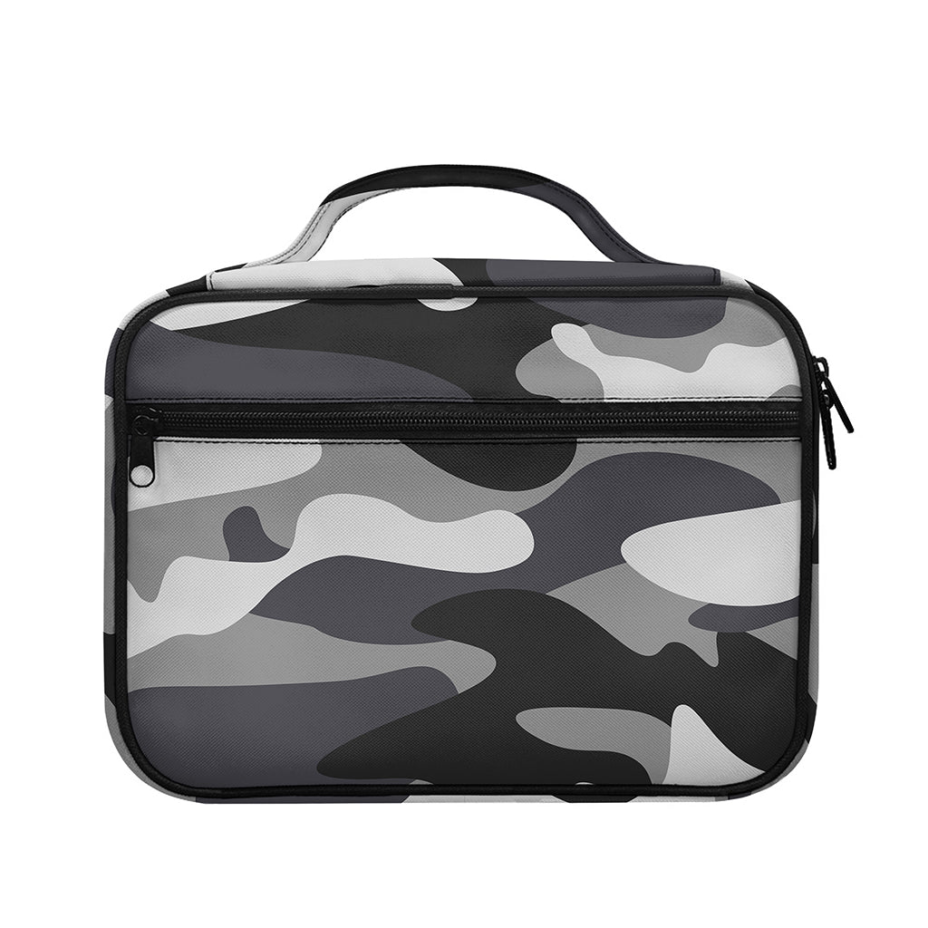 Grey And White Camouflage Print Briefcase Bible Bag