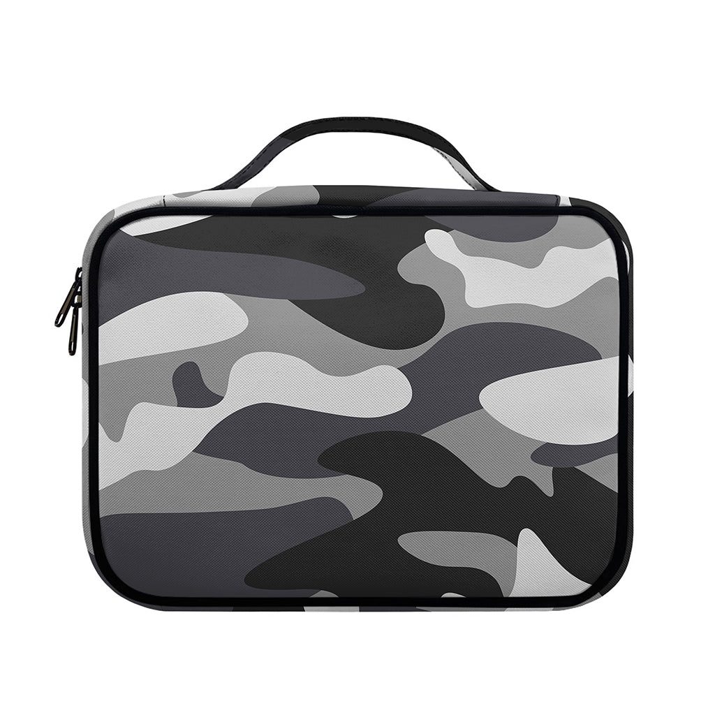 Grey And White Camouflage Print Briefcase Bible Bag