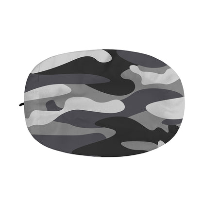 Grey And White Camouflage Print Car Side Mirror Covers