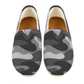 Grey And White Camouflage Print Casual Shoes