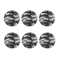 Grey And White Camouflage Print Coaster Set