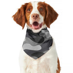 Grey And White Camouflage Print Dog Bandana