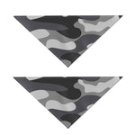 Grey And White Camouflage Print Dog Bandana