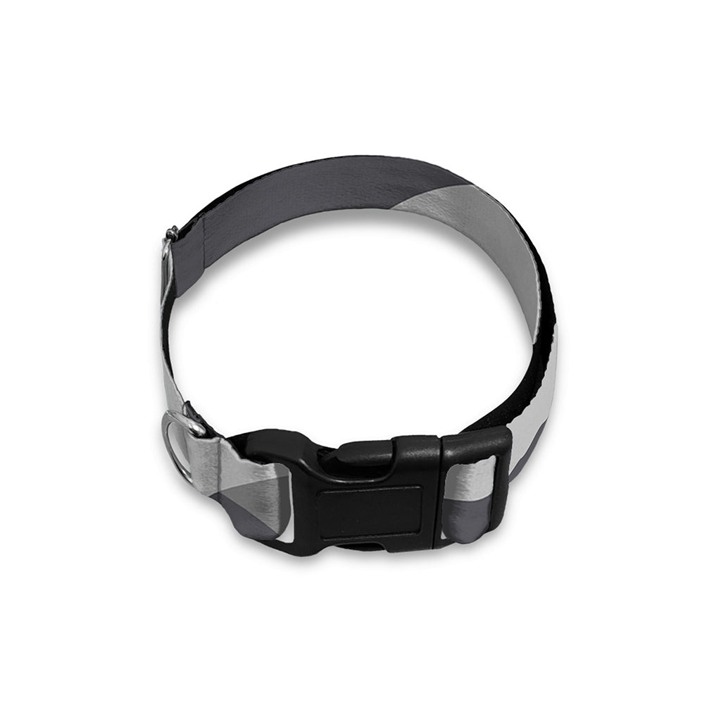 Grey And White Camouflage Print Dog Collar