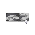 Grey And White Camouflage Print Extended Mouse Pad