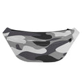 Grey And White Camouflage Print Fanny Pack