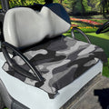 Grey And White Camouflage Print Golf Cart Seat Cover