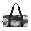 Grey And White Camouflage Print Gym Bag