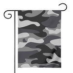 Grey And White Camouflage Print House Flag