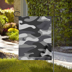 Grey And White Camouflage Print House Flag