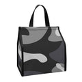 Grey And White Camouflage Print Insulated Lunch Tote