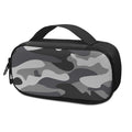 Grey And White Camouflage Print Portable Cooler Travel Case