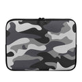 Grey And White Camouflage Print Laptop Sleeve