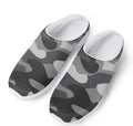 Grey And White Camouflage Print Mesh Casual Shoes