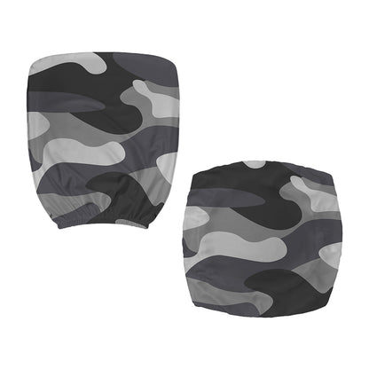 Grey And White Camouflage Print Office Chair Cover