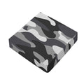 Grey And White Camouflage Print Outdoor Seat Cushion Cover